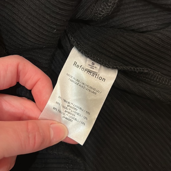 NWOT Reformation Laurena Knit Dress Black Small - Picture 11 of 12